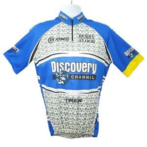 Trek Discovery Channel Cycling Jersey Size XL Berry Floor AMD 24 Fitness